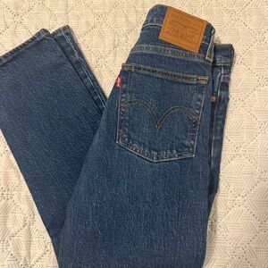 Levi's Blue Denim Jeans with Red Tab and Leather Patch